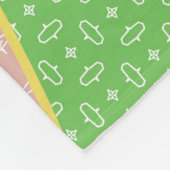 ヴィンテージパッチワークキルトパターンヴィンテージ装飾 フリースブランケット (角)