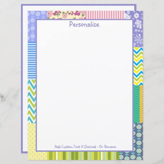 ヴィンテージパッチワークキルトパターン裁縫のパーソナライズ (正面/裏面)