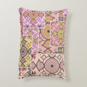 ヴィンテージパッチワークキルトパターン。ヴィンテージデコレティヴ アクセントクッション (裏面(縦))