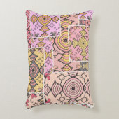 ヴィンテージパッチワークキルトパターン。ヴィンテージデコレティヴ アクセントクッション (正面(垂直))