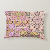 ヴィンテージパッチワークキルトパターン。ヴィンテージデコレティヴ アクセントクッション (裏面)