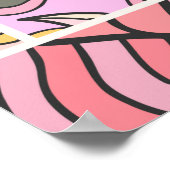 ヴィンテージパッチワークキルトパターン。ヴィンテージデコレティヴ ポスター (角)