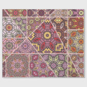 ヴィンテージパッチワークキルトパターン。ヴィンテージデコレティヴ ラッピングペーパー (フラット)