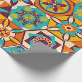 ヴィンテージパッチワークキルトパターン。ヴィンテージデコレティヴ ラッピングペーパー (角)