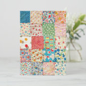 ヴィンテージパッチワークキルトプリントフラットカード カード (スタンド正面)