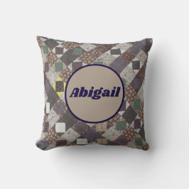 ヴィンテージパッチワークキルト古いファッションカントリー感じ クッション