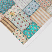 ヴィンテージパッチワークフローラキルトの分離 薄葉紙 (詳細)