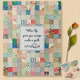 ヴィンテージパッチワークプリント ジグソーパズル