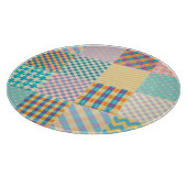 ヴィンテージパッチワーク：テキスタイルのシームレスな背景 カッティングボード (角)