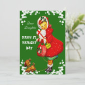 ヴィンテージパップクローバーズハッピーSt patricks dayドーター シーズンカード (スタンド正面)