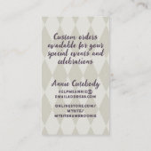 ヴィンテージパティシケーキベーカリーベーキング焼いた品 名刺 (裏面)