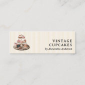 ヴィンテージパティスリースイーツパティシエ スキニー名刺 (正面)