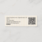 ヴィンテージパティスリースイーツパティシエ スキニー名刺 (裏面)