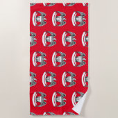 ヴィンテージパトリオティックイーグルプラークサンダーコーブ ビーチタオル (正面)