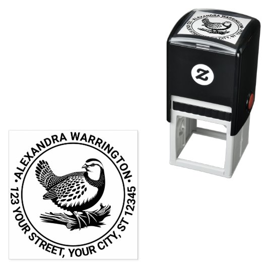 ヴィンテージパトリッジゲームバード#4名差出人住所 セルフインキングスタンプ (インサイチュ)