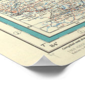 ヴィンテージパナマの地図(1954年) ポスター (角)