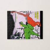 ヴィンテージパナマカナルトラベル-動物イラストレーション ジグソーパズル (横)