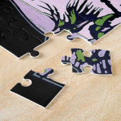 ヴィンテージパナマカナルトラベル-動物イラストレーション ジグソーパズル (側面)