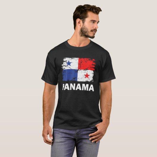 ヴィンテージパナマパナマ国旗のプライドサポートパナマ Tシャツ (正面フル)