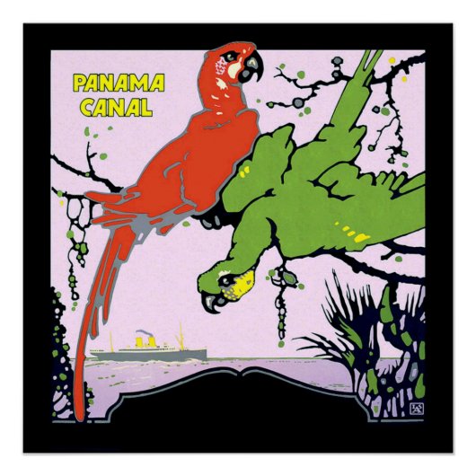 ヴィンテージパナマ運河の旅行パーフェクトポスター ポスター (正面)