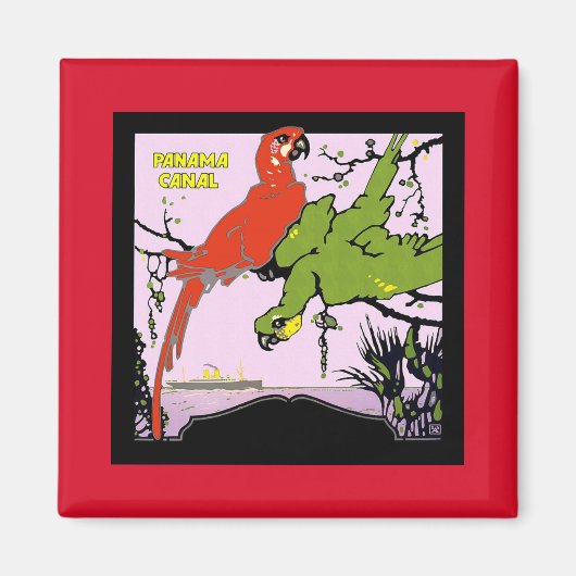 ヴィンテージパナマ運河マグネット マグネット (正面)