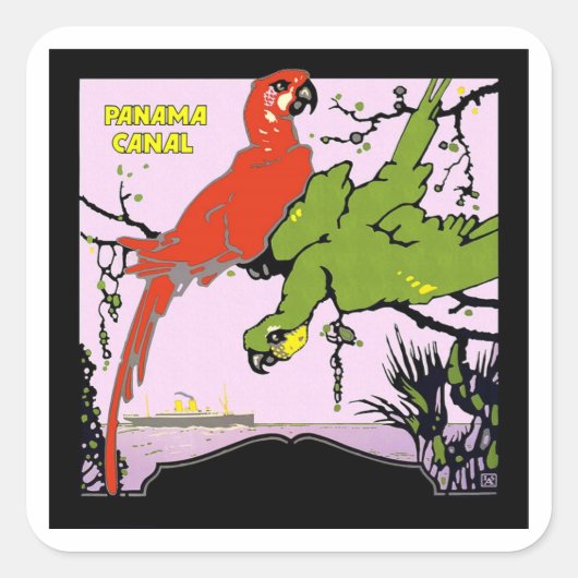 ヴィンテージパナマ運河 スクエアシール (正面)