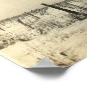 ヴィンテージパノラマウィンターシーンアットケリーズ島 ポスター (角)