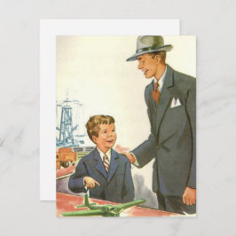 ヴィンテージパパと飛行機父の日 シーズンカード