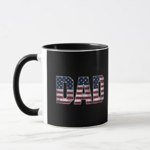 ヴィンテージパパアメリカ国旗、アメリカンダディ父の日 マグカップ