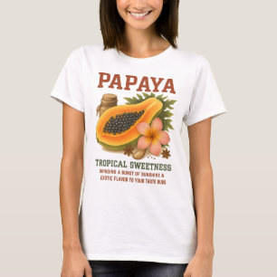 ヴィンテージパパイヤフルーツ – トロピカル甘味レトロ Tシャツ