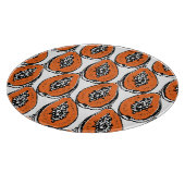 ヴィンテージパパイヤ炭スケッチ模様。 カッティングボード (角)