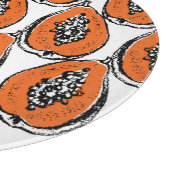 ヴィンテージパパイヤ炭スケッチ模様。 カッティングボード (角)