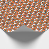 ヴィンテージパパイヤ炭スケッチ模様。 ラッピングペーパー (角)