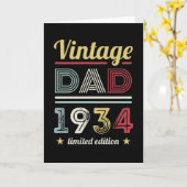ヴィンテージパパ1934 90th誕生日ギフト男性レトロ カード (黄色い花)