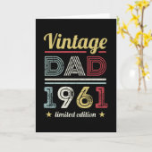 ヴィンテージパパ1961 60th誕生日ギフトメンレトロ カード (黄色い花)