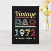 ヴィンテージパパ1972 50th誕生日ギフトメンレトロ カード (黄色い花)
