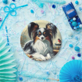 ヴィンテージパピロン絵画ドッグ ペーパープレート (パーティー)