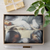 ヴィンテージパピロン絵画ドッグ 薄葉紙 (ギフト)