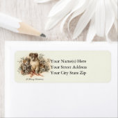 ヴィンテージパピーのメリークリスマス ラベル (インサイチュ)