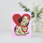 ヴィンテージパピー  孫娘 バレンタインデー ポストカード (スタンド正面)