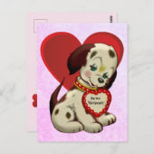 ヴィンテージパピー  孫娘 バレンタインデー ポストカード (正面/裏面)