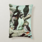 ヴィンテージパフィンと水中競技バード アクセントクッション (裏面(縦))