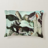 ヴィンテージパフィンと水中競技バード アクセントクッション (裏面)