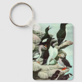 ヴィンテージパフィンと水中競技バード キーホルダー (正面)