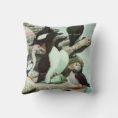 ヴィンテージパフィンと水中競技バード クッション (裏面)