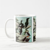 ヴィンテージパフィンと水中競技バード コーヒーマグカップ (左)