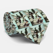 ヴィンテージパフィンと水中競技バード ネクタイ (ロール)