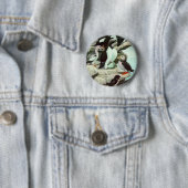 ヴィンテージパフィンと水中競技バード 缶バッジ (インサイチュ)