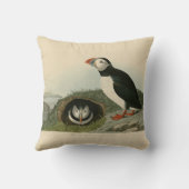 ヴィンテージパフィンイラストレーション クッション (裏面)