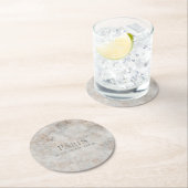 ヴィンテージパフェイクリ花こう岩フランスの紙コースター ラウンドペーパーコースター (インサイチュ)